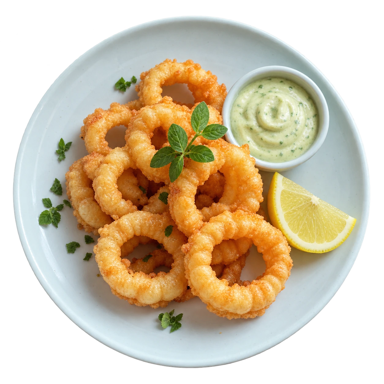 Calamari mit Zitrone und Dip